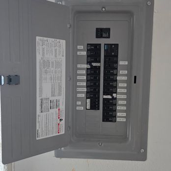 Spadaro Electric - Electrical panel with cover in place. - Electricians Near Me Spadaro Electric - Electrical panel with cover in place. - Electricians Near Me