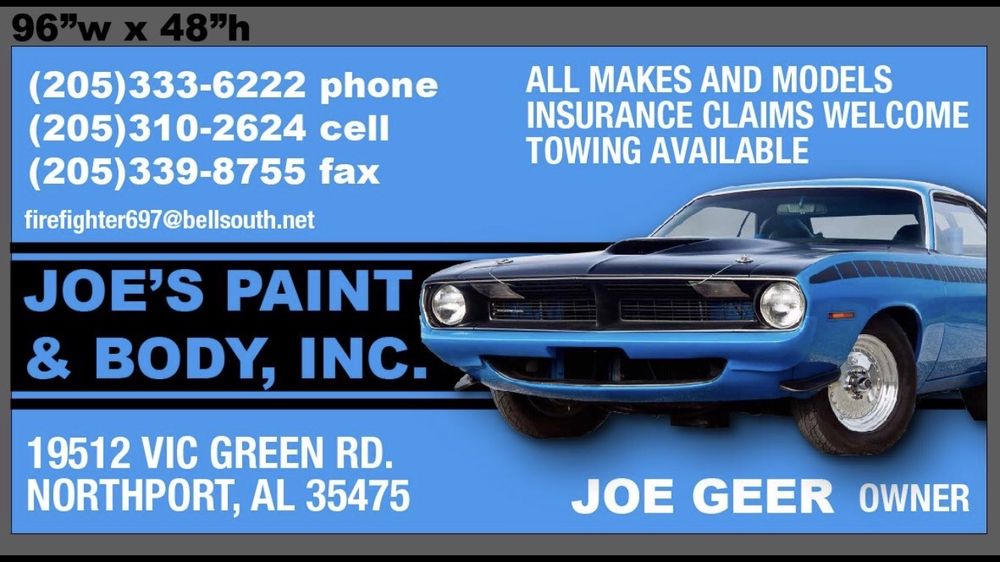 JOE’S PAINT & BODY Updated September 2024 19512 Vic Grn Rd