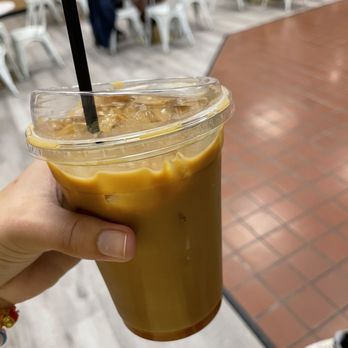 Vault Coffeehouse - Caramel oatmilk latte - Coffee & Tea Near Me - Pitcairn, Pennsylvania