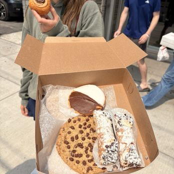 Harrison Bakery - Half Moon Cannolis Chocolate Chip Cookie Peanut Butter Chocolate Donut - Bakeries Near Me - Syracuse, New York