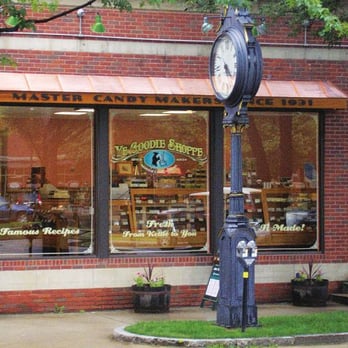 Ye Goodie Shoppe - a clock in front of a store - Candy Stores Near Me - Keene, New Hampshire Ye Goodie Shoppe - a clock in front of a store - Candy Stores Near Me - Keene, New Hampshire