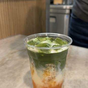 Junbi Matcha & Tea - It's a beaut.. persimmon matcha latte - Bubble Tea Near Me - Mountain View, California