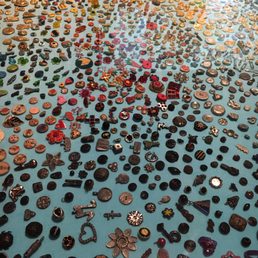 Buttons and embellishments at Todd Oldham: All of Everything exhibit Buttons and embellishments at Todd Oldham: All of Everything exhibit