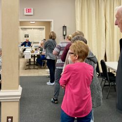 Knights of Columbus - People lining up to play bingo!