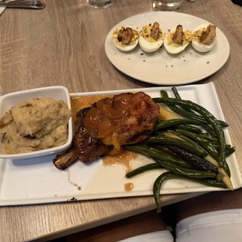 Sweet Georgia's Juke Joint - Grilled Pork Chop Classic Mashed Potatoes - Southern Near Me - Atlanta, Georgia Sweet Georgia's Juke Joint - Grilled Pork Chop Classic Mashed Potatoes - Southern Near Me - Atlanta, Georgia