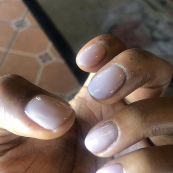Summit Nail Bar - Gel mani w/a mix of 2 colors to achieve my desired nude pale pink color - Nail Salons Near Me - Los Angeles, California