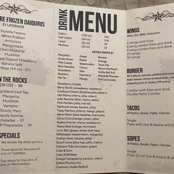 Cowboys Beer Barn - Inside of the menu - Sports Bars Near Me - Dallas, Texas Cowboys Beer Barn - Inside of the menu - Sports Bars Near Me - Dallas, Texas