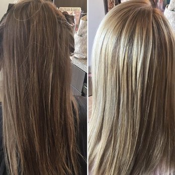 Beauty by Kimberly - Going from dark to blonde usually takes 2-4 appointments. Did this one in 2. - Hair Stylists Near Me - Mentor, Ohio Beauty by Kimberly - Going from dark to blonde usually takes 2-4 appointments. Did this one in 2. - Hair Stylists Near Me - Mentor, Ohio