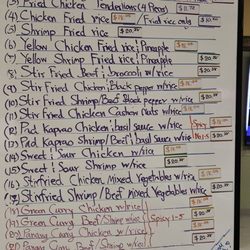 Rice Dish Menu
