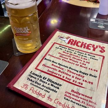 Rickey's Restaurant & Lounge - Sports Bars Near Me - Hollywood, Florida