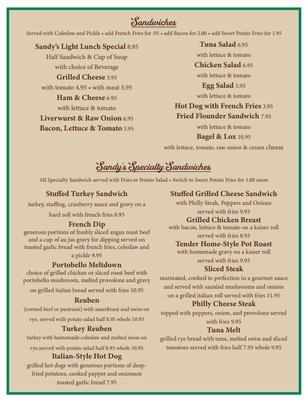 Menu photo 7 Sandy's Cozy Corner Lakehurst, NJ