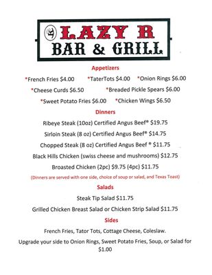 Menu photo 3 Lazy R Bar and Grill Hermosa, SD