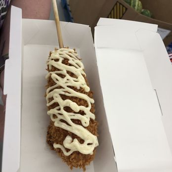 Soga Mochi Donut - Cheesy corn dog from the shop next door - Donuts Near Me - Saint Paul, Minnesota
