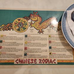 Silver Dragon Chinese Restaurant - Zodiac menu thing