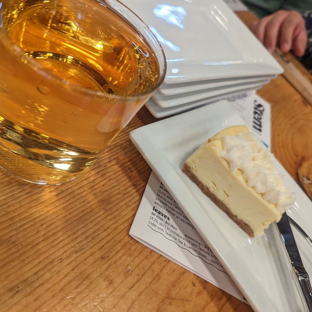 Stem Ciders - Orange cheesecake - Bars Near Me - Denver, Colorado Stem Ciders - Orange cheesecake - Bars Near Me - Denver, Colorado