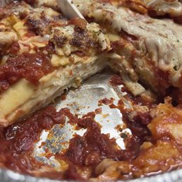 Lasagna, was not good, didn't taste cooked, $17.47
