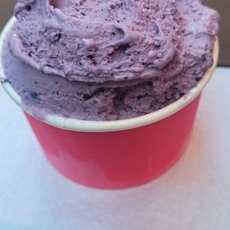 Black raspberry ice cream. Black raspberry ice cream.