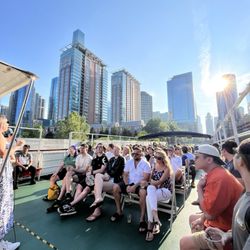 Chicago River Boat Architecture Tours - Boat top floor