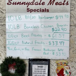 Sunnydale Meats - 12/5/25- today's meat specials.