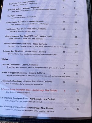 Menu photo 2 Copa At The Gap Buffalo Gap, TX