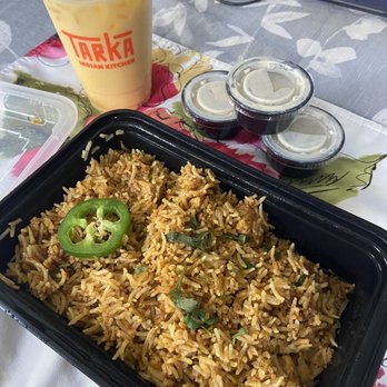 Tarka Indian Kitchen - Chicken Biryani take out with extra sauce - Indian Near Me - Houston, Texas