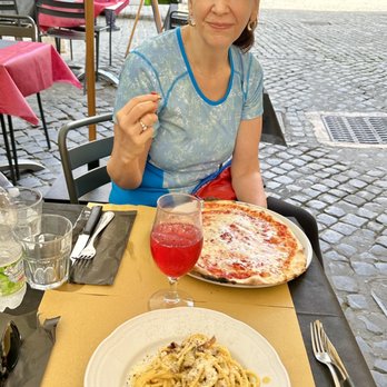 Grano Trattoria - The Carbonara and the Margherita Pizze. Both were simple, well cooked and kindly served. - Pasta Shops Near Me - Rome, RM Grano Trattoria - The Carbonara and the Margherita Pizze. Both were simple, well cooked and kindly served. - Pasta Shops Near Me - Rome, RM