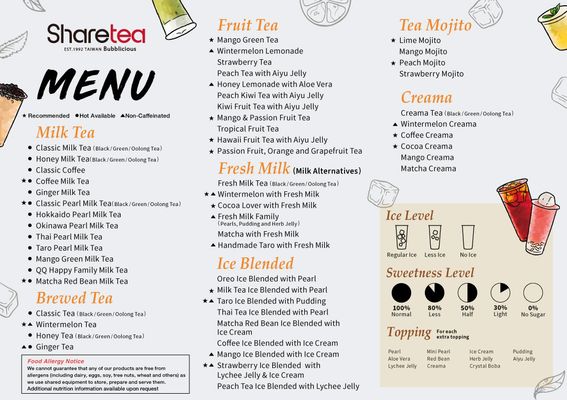 Menu photo 3 Sharetea Lexington Lexington, KY