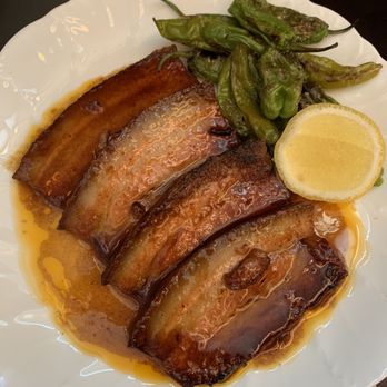 Alder - Pork belly with shishito peppers and harissa sauce - Desserts Near Me - Toronto, Ontario Alder - Pork belly with shishito peppers and harissa sauce - Desserts Near Me - Toronto, Ontario