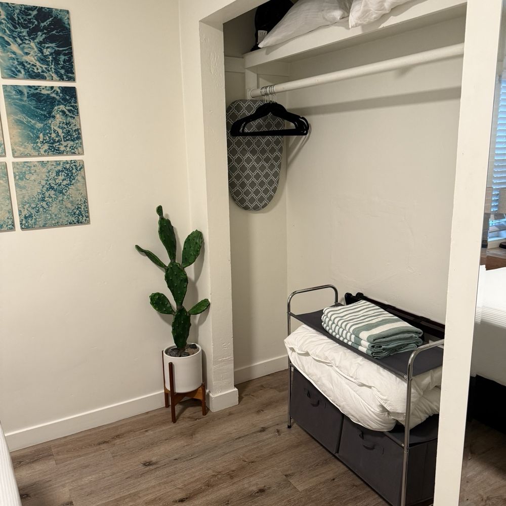 Marbella - Closet in the bedroom (unit 106) - Vacation Rentals Near Me - Oceanside, California