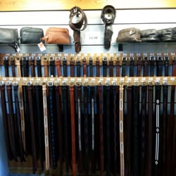 Lil'shoppe of Leather 2 - Leather belts made from 1 piece of Cowhide. Interchangeable buckles and sizes between 32 & 54. Hard to find at a $25 price.