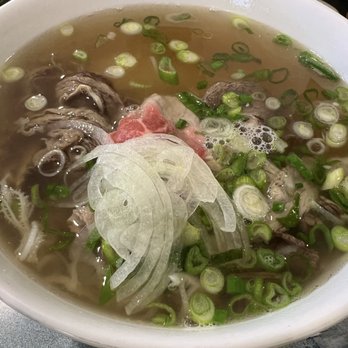Pho Tay Do - Tai, Nam, Gau, Gan, Sach Pho(#1)(slices of eye round steak, well done flank, fat brisket, soft tendon, & tripe) ($13.95). - Vietnamese Near Me - Richmond, Virginia