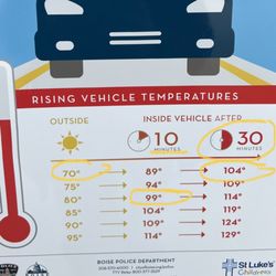 St. Luke's Eagle Medical Plaza - ...In 10 min your car goes from 80 to 99 degrees... & we all now ANY "quick errand" takes more than ten minutes nowadays...
