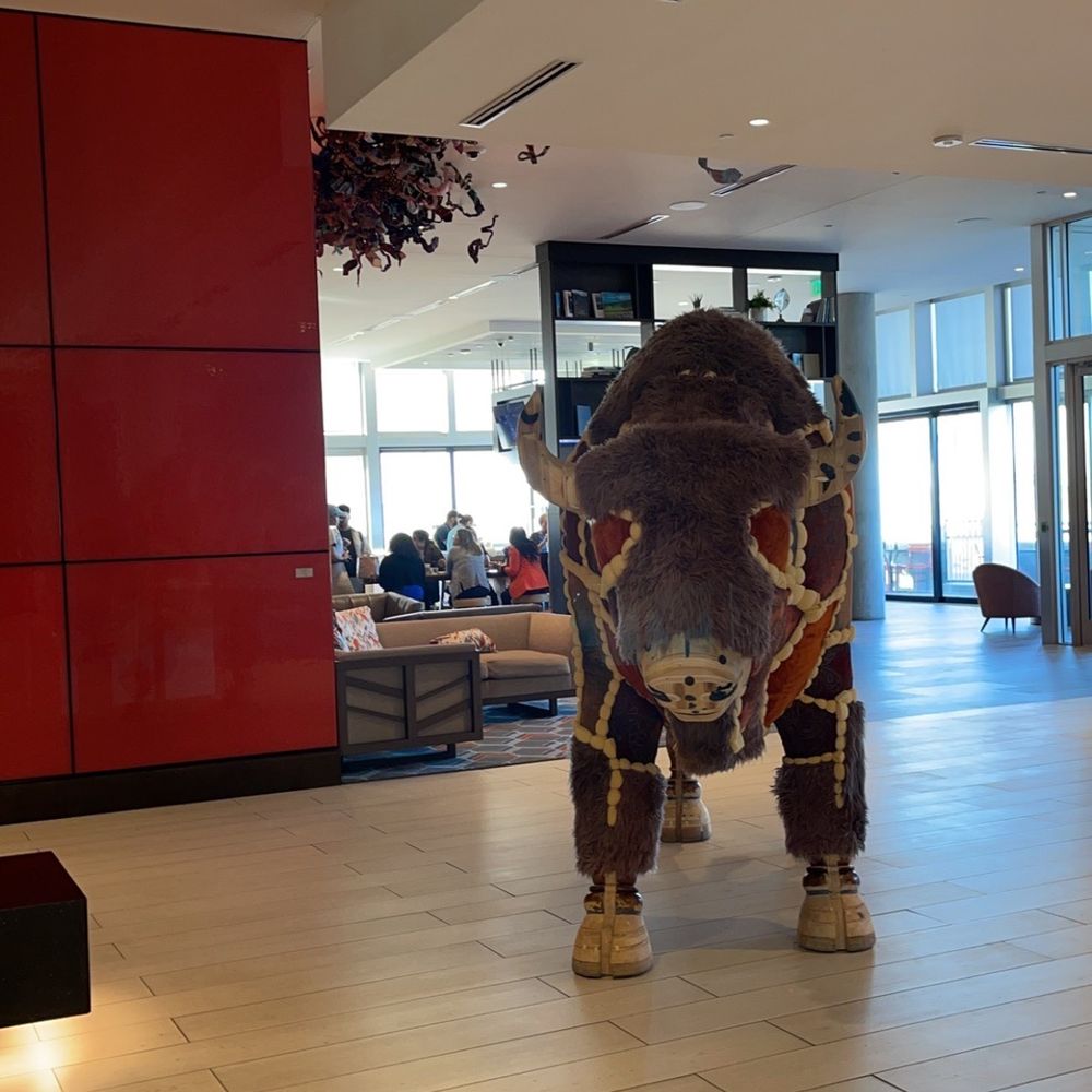 The design of the hotel lobby was fun The design of the hotel lobby was fun