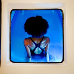 Lucidity Float and Wellness Center - Inside the oasis tank.
