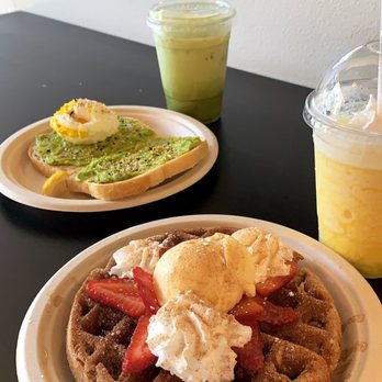Roots Cafe - Matcha Latte, Avocado Toast, Mango Smoothie, Churro Waffle were bomb! - Cafes Near Me - Cerritos, California Roots Cafe - Matcha Latte, Avocado Toast, Mango Smoothie, Churro Waffle were bomb! - Cafes Near Me - Cerritos, California