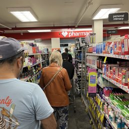 Long line at pharmacy