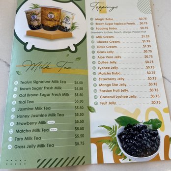 Tealux® Cafe - Menu - Bubble Tea Near Me - Norfolk, Virginia