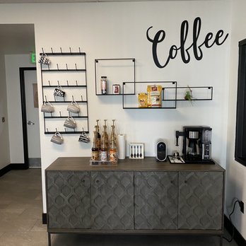 Elka Interiors & Construction  - This is my absolute favorite part of the office, the coffee station! - Interior Design Near Me - San Diego, California