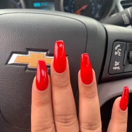 The middle nail is the "repair" and crooked!