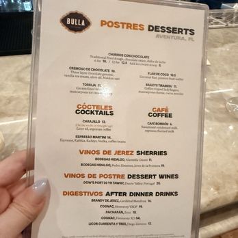 Bulla Gastrobar - Dessert menu - Spanish Near Me - Aventura, Florida Bulla Gastrobar - Dessert menu - Spanish Near Me - Aventura, Florida