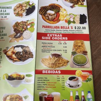 Bella's Place Restaurant - Menu - Mexican Near Me - Jamaica, New York
