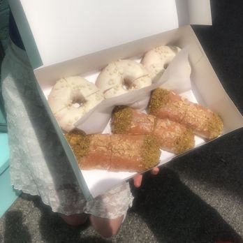 Firecakes Donuts - Tahitian Vanilla Iced and pistachio bar all were tasty - Bakeries Near Me - Chicago, Illinois