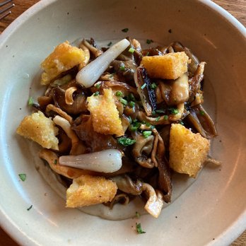 FARM Bluffton - Mushroom small plate with polenta croutons. Tasted kind of vegemite-y. Strong flavor and it distracted from the delicacy of the mushrooms. - New American Near Me - Bluffton, South Carolina FARM Bluffton - Mushroom small plate with polenta croutons. Tasted kind of vegemite-y. Strong flavor and it distracted from the delicacy of the mushrooms. - New American Near Me - Bluffton, South Carolina