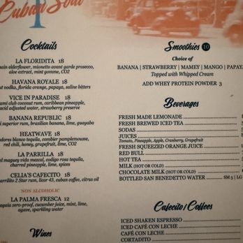 Celia's Kitchen and Social Bar - The menu - Cocktail Bars Near Me - Miami, Florida Celia's Kitchen and Social Bar - The menu - Cocktail Bars Near Me - Miami, Florida