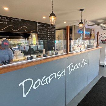 Dogfish Taco Co - a man behind the counter - Tacos Near Me - Chatham, Massachusetts