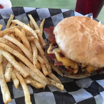 Uncle Ike's Sandbar & Grill - Smokehouse burger with fries - American Near Me - Corolla, North Carolina Uncle Ike's Sandbar & Grill - Smokehouse burger with fries - American Near Me - Corolla, North Carolina