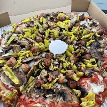 First Class Pizza - Zesty Italian Pizza   Medium (TikTok: @justandyvu) - Pizza Near Me - Huntington Beach, California