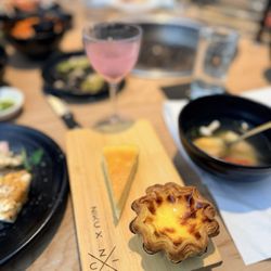 Niku X - Yuzu cheesecake and egg tart