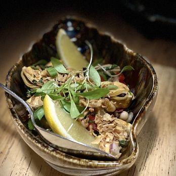 Chama - Second -Fire (chama) smoked muscles salad  citrus dressing over black eyed peas - Restaurants Near Me - Porto, 13