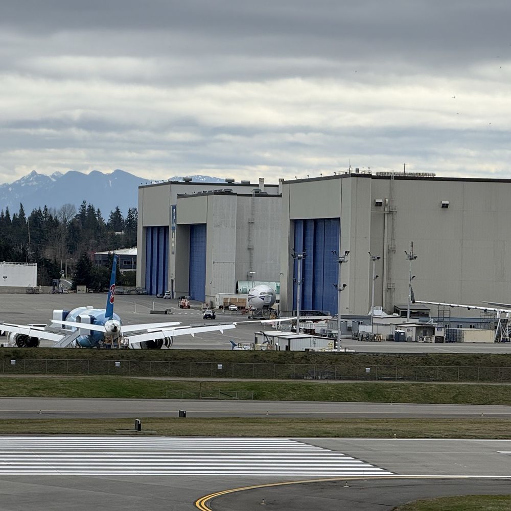 Painting buildings for the planes.